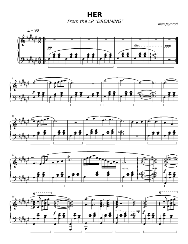 Her - Official Digital Sheet Music